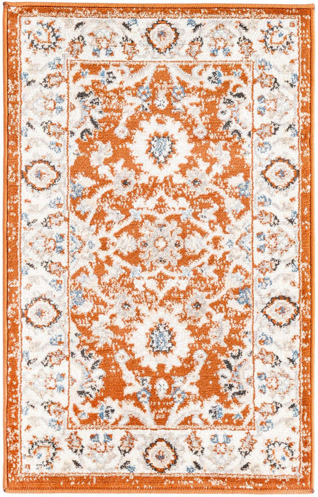 Rust Red 2' x 3' 1 Charlotte Rectangle Area Rug 100% Polypropylene With Jute Backing Traditional Classical Durable Carpet for Living Dining Office Rooms for Sale at Rug Engine