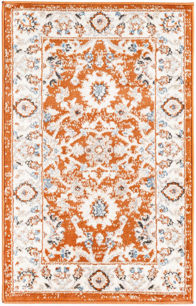 Rust Red 2' x 3' 1 Charlotte Rectangle Area Rug 100% Polypropylene With Jute Backing Traditional Classical Durable Carpet for Living Dining Office Rooms for Sale at Rug Engine