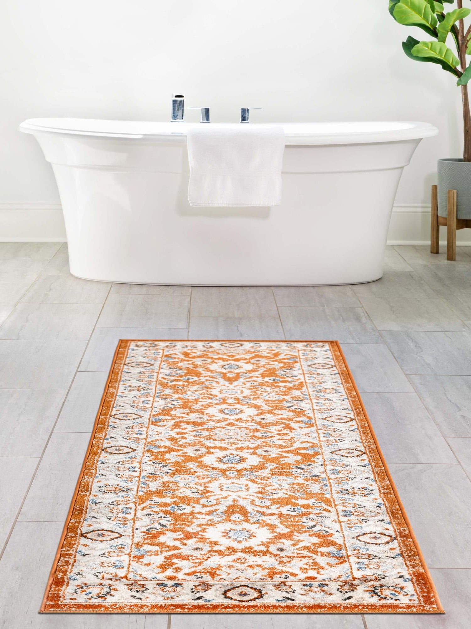 Rust Red 2' x 8' Charlotte Runner Area Rug 100% Polypropylene With Jute Backing Traditional Classical Durable Carpet for Living Dining Office Rooms for Sale at Rug Engine