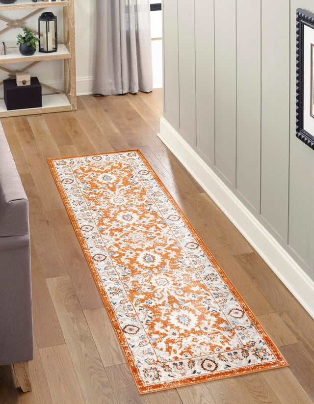 Rust Red 2' x 10' Charlotte Runner Area Rug 100% Polypropylene With Jute Backing Traditional Classical Durable Carpet for Living Dining Office Rooms for Sale at Rug Engine