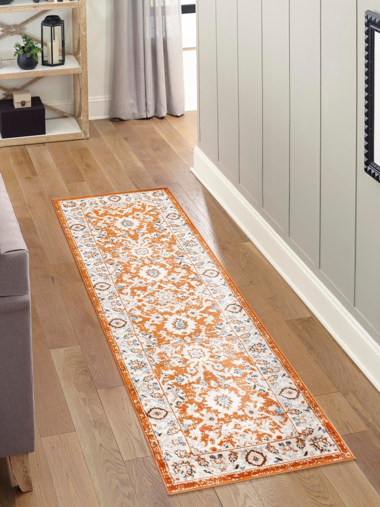 Rust Red 3' 1 x 13' 1 Charlotte Runner Area Rug 100% Polypropylene With Jute Backing Traditional Classical Durable Carpet for Living Dining Office Rooms for Sale at Rug Engine