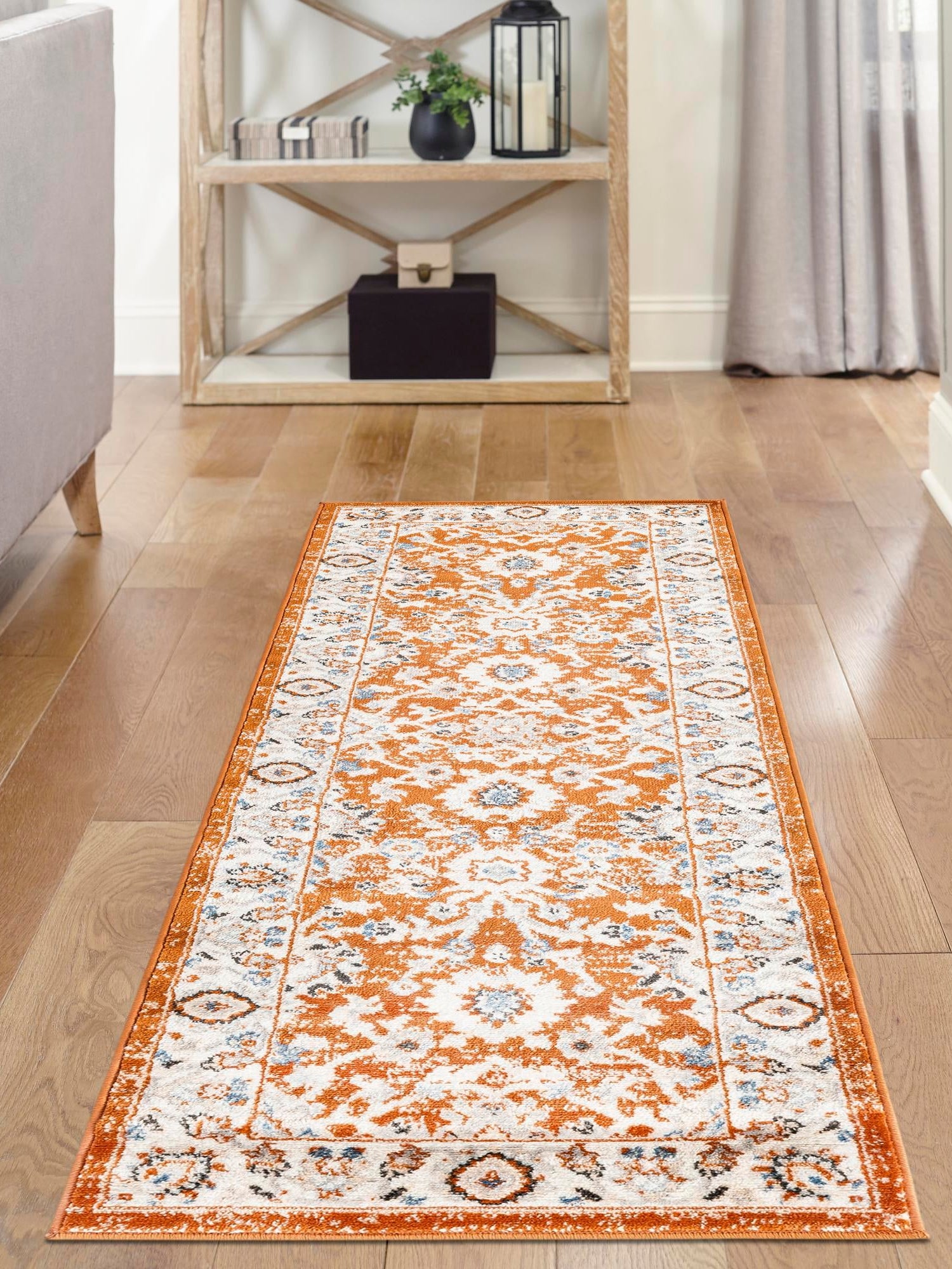Rust Red 2' x 6' 1 Charlotte Runner Area Rug 100% Polypropylene With Jute Backing Traditional Classical Durable Carpet for Living Dining Office Rooms for Sale at Rug Engine