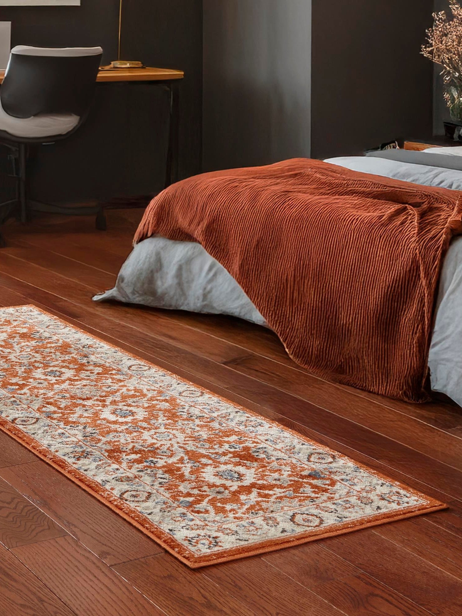 Rust Red 2' x 10' Charlotte Runner Area Rug 100% Polypropylene With Jute Backing Traditional Classical Durable Carpet for Living Dining Office Rooms for Sale at Rug Engine