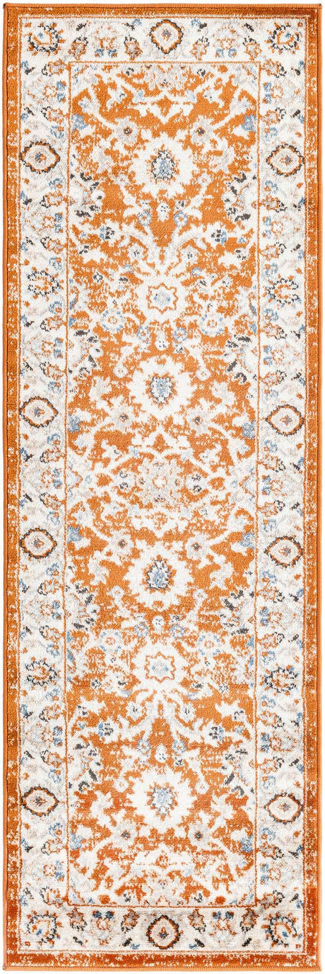 Rust Red 2' x 6' 1 Charlotte Runner Area Rug 100% Polypropylene With Jute Backing Traditional Classical Durable Carpet for Living Dining Office Rooms for Sale at Rug Engine