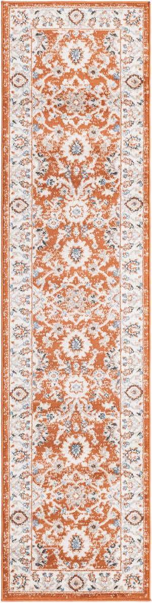Rust Red 2' x 8' Charlotte Runner Area Rug 100% Polypropylene With Jute Backing Traditional Classical Durable Carpet for Living Dining Office Rooms for Sale at Rug Engine