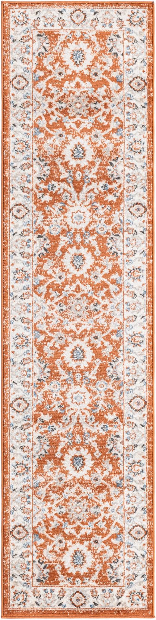 Rust Red 2' x 8' Charlotte Runner Area Rug 100% Polypropylene With Jute Backing Traditional Classical Durable Carpet for Living Dining Office Rooms for Sale at Rug Engine