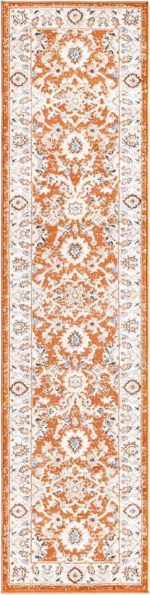 Rust Red 2' x 8' Charlotte Runner Area Rug 100% Polypropylene With Jute Backing Traditional Classical Durable Carpet for Living Dining Office Rooms for Sale at Rug Engine