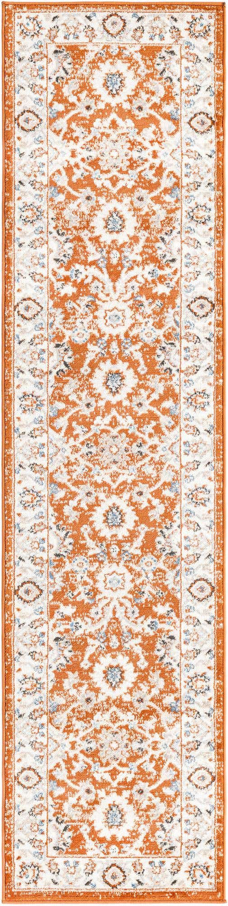 Rust Red 2' x 8' Charlotte Runner Area Rug 100% Polypropylene With Jute Backing Traditional Classical Durable Carpet for Living Dining Office Rooms for Sale at Rug Engine