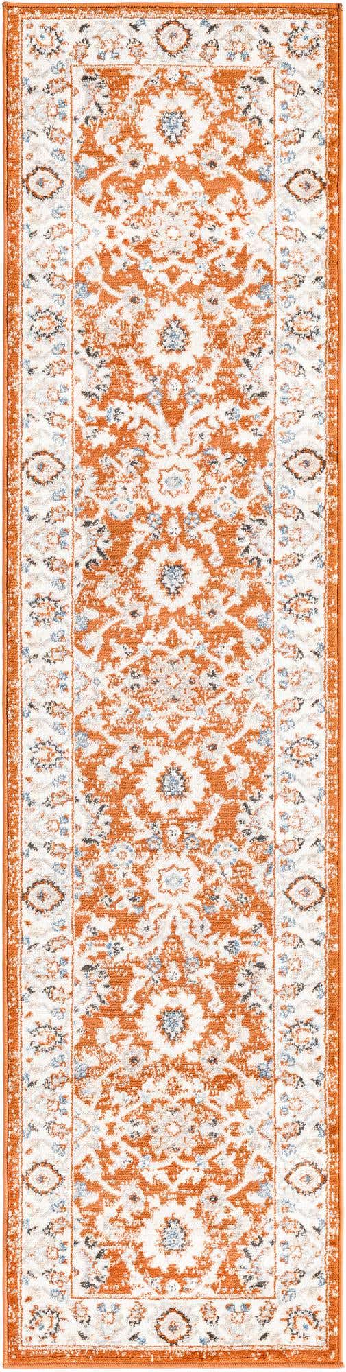 Rust Red 2' x 8' Charlotte Runner Area Rug 100% Polypropylene With Jute Backing Traditional Classical Durable Carpet for Living Dining Office Rooms for Sale at Rug Engine