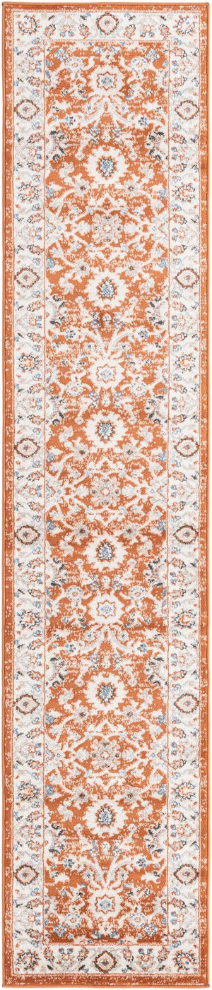 Rust Red 2' x 10' Charlotte Runner Area Rug 100% Polypropylene With Jute Backing Traditional Classical Durable Carpet for Living Dining Office Rooms for Sale at Rug Engine