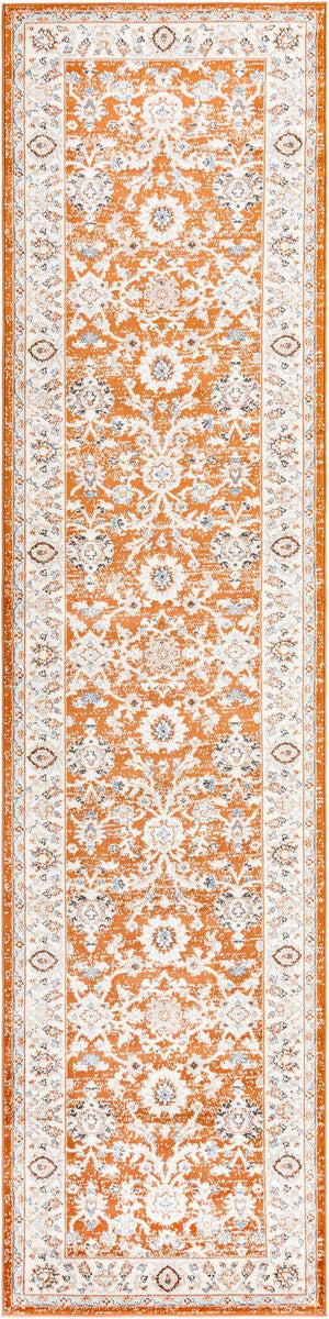 Rust Red 3' 1 x 13' 1 Charlotte Runner Area Rug 100% Polypropylene With Jute Backing Traditional Classical Durable Carpet for Living Dining Office Rooms for Sale at Rug Engine