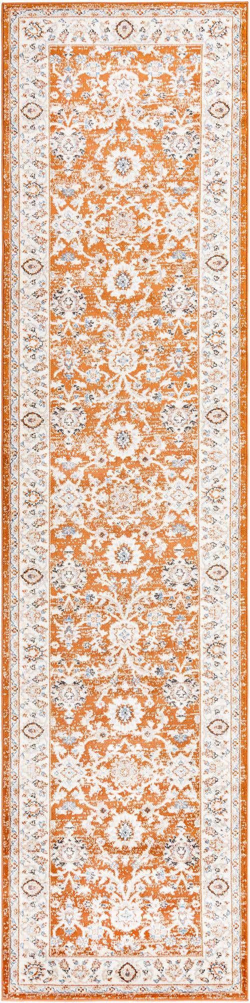 Rust Red 3' 1 x 13' 1 Charlotte Runner Area Rug 100% Polypropylene With Jute Backing Traditional Classical Durable Carpet for Living Dining Office Rooms for Sale at Rug Engine