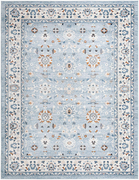 Aqua Blue 10' x 13' Charlotte Rectangle Area Rug 100% Polypropylene With Jute Backing Traditional Classical Durable Carpet for Living Dining Office Rooms for Sale at Rug Engine