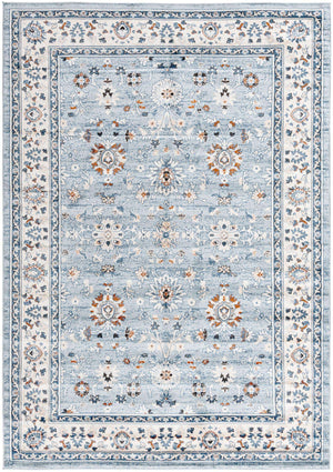 Aqua Blue 7' 1 x 10' Charlotte Rectangle Area Rug 100% Polypropylene With Jute Backing Traditional Classical Durable Carpet for Living Dining Office Rooms for Sale at Rug Engine