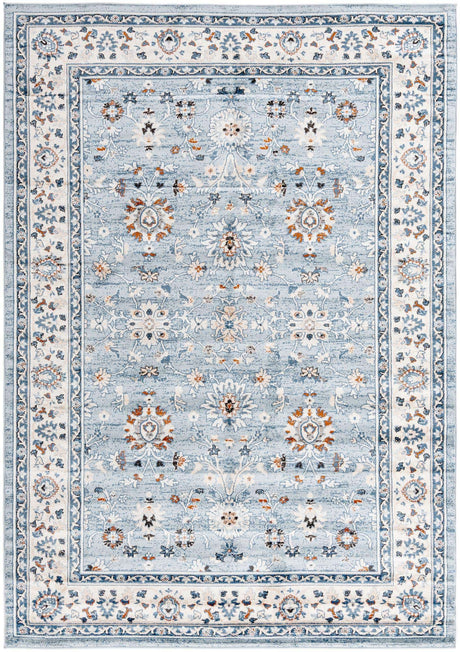 Aqua Blue 7' 1 x 10' Charlotte Rectangle Area Rug 100% Polypropylene With Jute Backing Traditional Classical Durable Carpet for Living Dining Office Rooms for Sale at Rug Engine