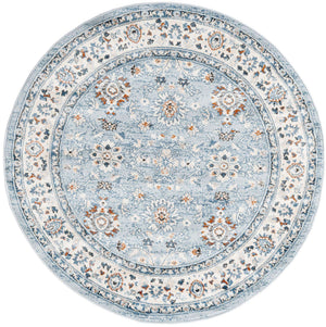 Aqua Blue 5' 3 x 5' 3 Charlotte Round Area Rug 100% Polypropylene With Jute Backing Traditional Classical Durable Carpet for Living Dining Office Rooms for Sale at Rug Engine