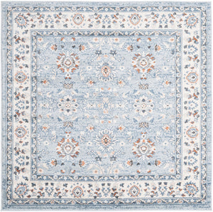 Aqua Blue 5' 3 x 5' 3 Charlotte Square Area Rug 100% Polypropylene With Jute Backing Traditional Classical Durable Carpet for Living Dining Office Rooms for Sale at Rug Engine