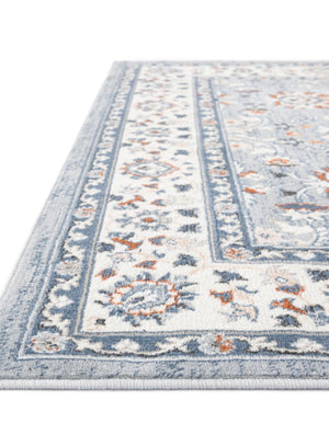 Aqua Blue 5' 3 x 5' 3 Charlotte Square Area Rug 100% Polypropylene With Jute Backing Traditional Classical Durable Carpet for Living Dining Office Rooms for Sale at Rug Engine