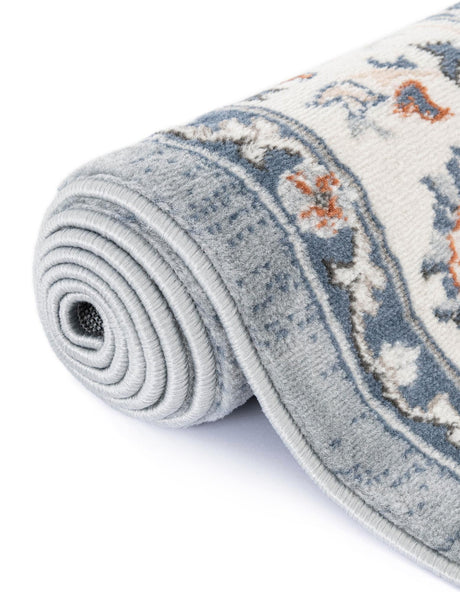 Aqua Blue 5' 3 x 5' 3 Charlotte Square Area Rug 100% Polypropylene With Jute Backing Traditional Classical Durable Carpet for Living Dining Office Rooms for Sale at Rug Engine