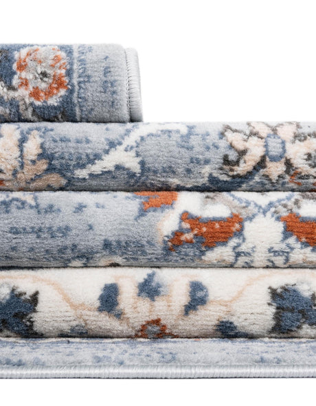 Aqua Blue 7' 10 x 7' 10 Charlotte Square Area Rug 100% Polypropylene With Jute Backing Traditional Classical Durable Carpet for Living Dining Office Rooms for Sale at Rug Engine