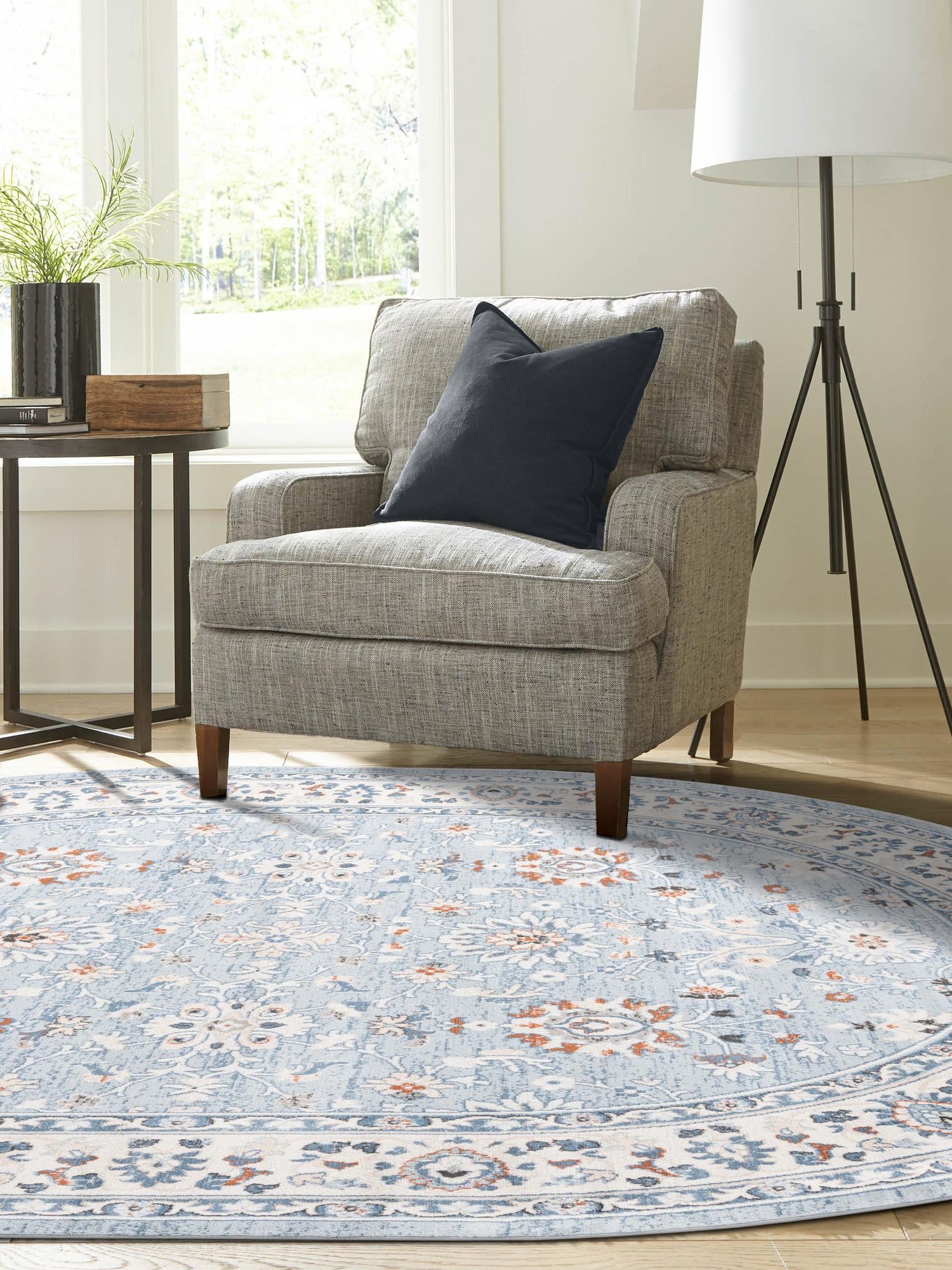 Aqua Blue 6' 1 x 9' Charlotte Oval Area Rug 100% Polypropylene With Jute Backing Traditional Classical Durable Carpet for Living Dining Office Rooms for Sale at Rug Engine