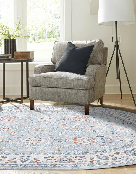 Aqua Blue 7' 10 x 10' Charlotte Oval Area Rug 100% Polypropylene With Jute Backing Traditional Classical Durable Carpet for Living Dining Office Rooms for Sale at Rug Engine