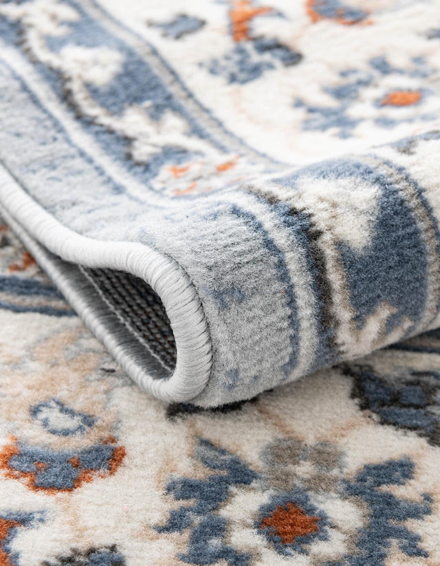 Aqua Blue 5' 3 x 8' Charlotte Oval Area Rug 100% Polypropylene With Jute Backing Traditional Classical Durable Carpet for Living Dining Office Rooms for Sale at Rug Engine