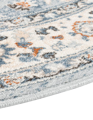 Aqua Blue 5' 3 x 8' Charlotte Oval Area Rug 100% Polypropylene With Jute Backing Traditional Classical Durable Carpet for Living Dining Office Rooms for Sale at Rug Engine