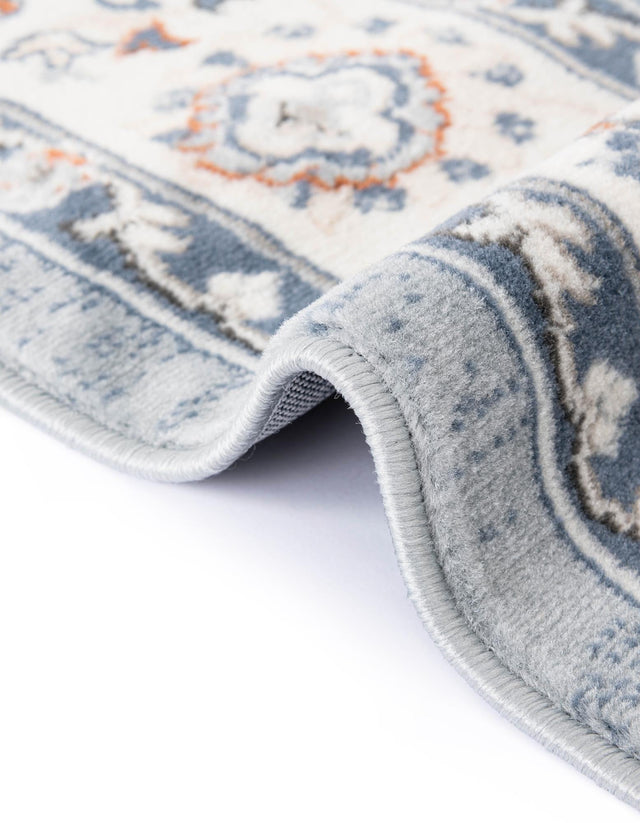 Aqua Blue 5' 3 x 8' Charlotte Oval Area Rug 100% Polypropylene With Jute Backing Traditional Classical Durable Carpet for Living Dining Office Rooms for Sale at Rug Engine