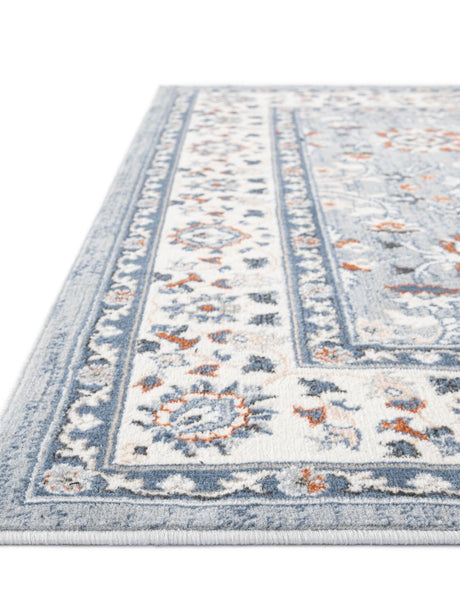 Aqua Blue 5' 3 x 5' 3 Charlotte Octagon Area Rug 100% Polypropylene With Jute Backing Traditional Classical Durable Carpet for Living Dining Office Rooms for Sale at Rug Engine