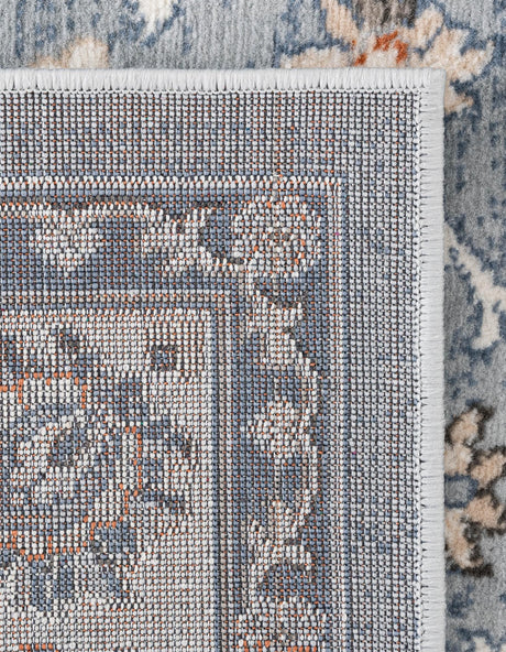 Aqua Blue 2' x 9' 10 Charlotte Runner Area Rug 100% Polypropylene With Jute Backing Traditional Classical Durable Carpet for Living Dining Office Rooms for Sale at Rug Engine