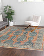 Brick Red 7' 10 x 7' 10 Lola Square Area Rug Polypropylene With Jute Backing Traditional Pattern Easy Clean Carpet for Home Interior Design for Sale at Rug Engine