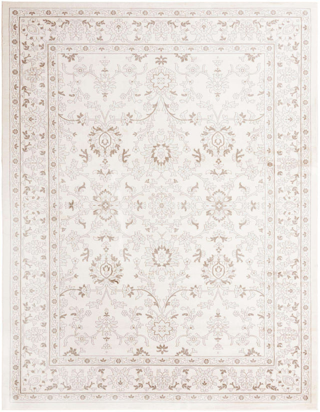 Ivory 10' x 13' Charlotte Rectangle Area Rug 100% Polypropylene With Jute Backing Traditional Classical Durable Carpet for Living Dining Office Rooms for Sale at Rug Engine