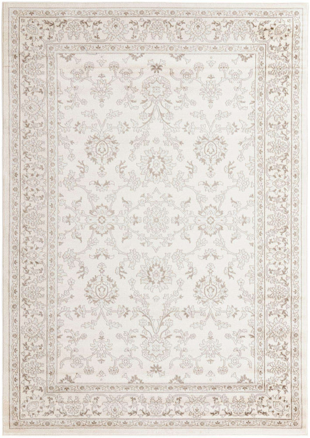 Ivory 7' 1 x 10' Charlotte Rectangle Area Rug 100% Polypropylene With Jute Backing Traditional Classical Durable Carpet for Living Dining Office Rooms for Sale at Rug Engine
