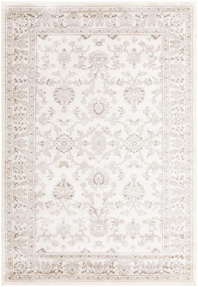 Ivory 6' 1 x 9' Charlotte Rectangle Area Rug 100% Polypropylene With Jute Backing Traditional Classical Durable Carpet for Living Dining Office Rooms for Sale at Rug Engine