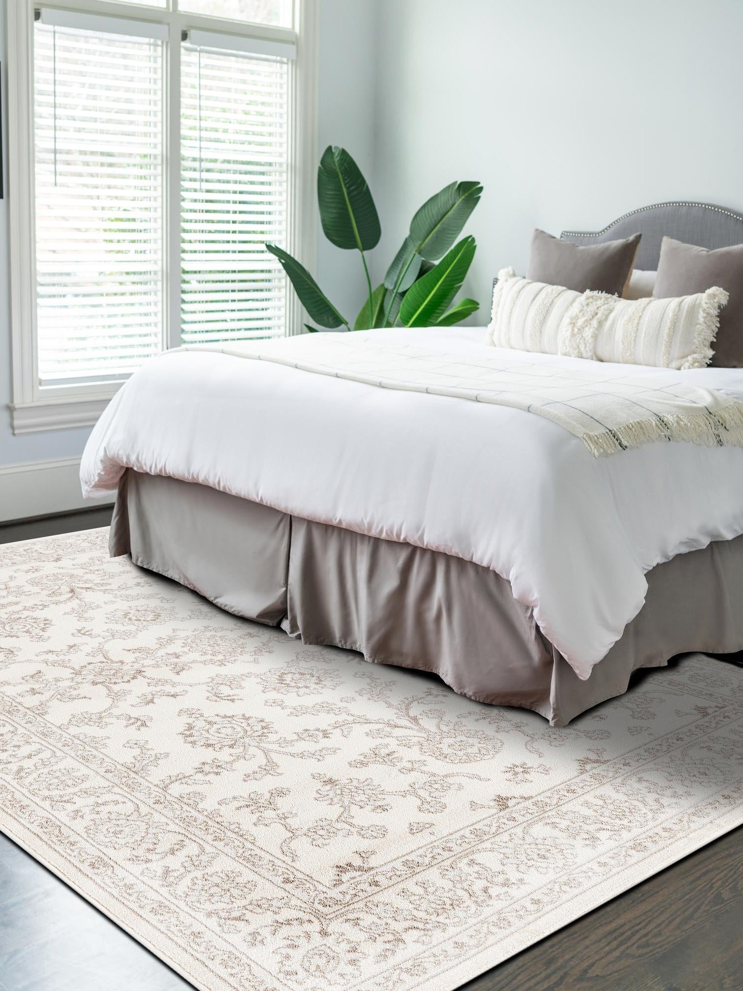 Ivory 3' 1 x 5' 3 Charlotte Rectangle Area Rug 100% Polypropylene With Jute Backing Traditional Classical Durable Carpet for Living Dining Office Rooms for Sale at Rug Engine