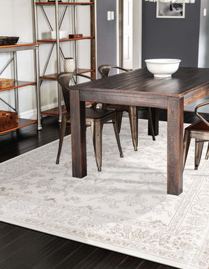 Ivory 2' x 3' 1 Charlotte Rectangle Area Rug 100% Polypropylene With Jute Backing Traditional Classical Durable Carpet for Living Dining Office Rooms for Sale at Rug Engine