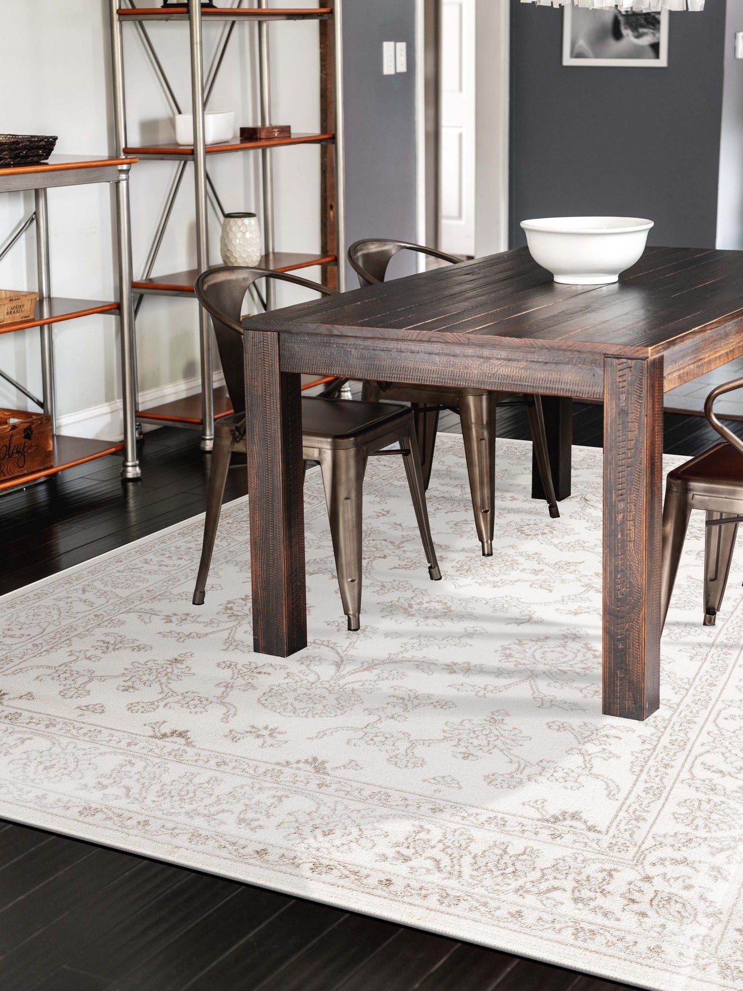 Ivory 7' 10 x 11' Charlotte Rectangle Area Rug 100% Polypropylene With Jute Backing Traditional Classical Durable Carpet for Living Dining Office Rooms for Sale at Rug Engine