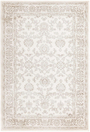 Ivory 4' 1 x 6' 1 Charlotte Rectangle Area Rug 100% Polypropylene With Jute Backing Traditional Classical Durable Carpet for Living Dining Office Rooms for Sale at Rug Engine