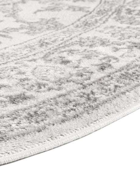 Ivory 7' 10 x 7' 10 Charlotte Round Area Rug 100% Polypropylene With Jute Backing Traditional Classical Durable Carpet for Living Dining Office Rooms for Sale at Rug Engine