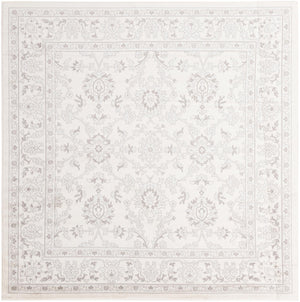 Ivory 7' 10 x 7' 10 Charlotte Square Area Rug 100% Polypropylene With Jute Backing Traditional Classical Durable Carpet for Living Dining Office Rooms for Sale at Rug Engine
