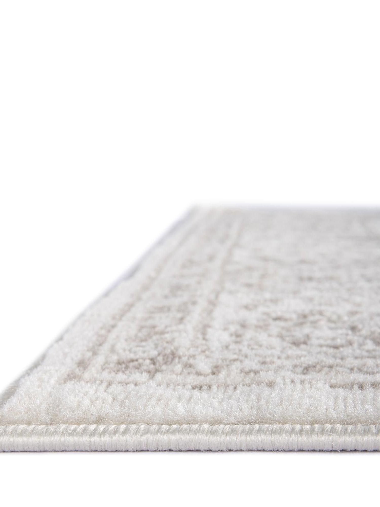 Ivory 5' 3 x 5' 3 Charlotte Square Area Rug 100% Polypropylene With Jute Backing Traditional Classical Durable Carpet for Living Dining Office Rooms for Sale at Rug Engine