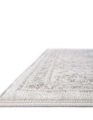 Ivory 5' 3 x 5' 3 Charlotte Square Area Rug 100% Polypropylene With Jute Backing Traditional Classical Durable Carpet for Living Dining Office Rooms for Sale at Rug Engine