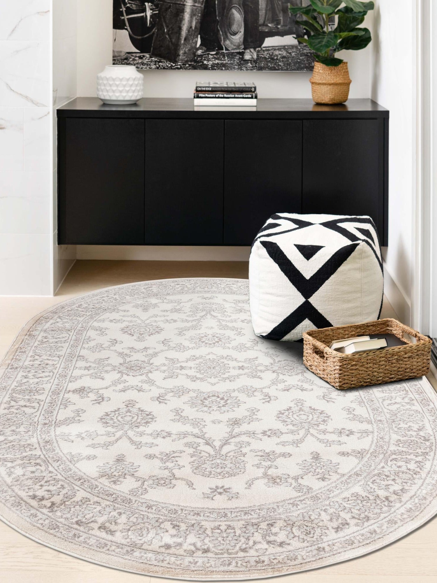 Ivory 3' 1 x 5' 3 Charlotte Oval Area Rug 100% Polypropylene With Jute Backing Traditional Classical Durable Carpet for Living Dining Office Rooms for Sale at Rug Engine