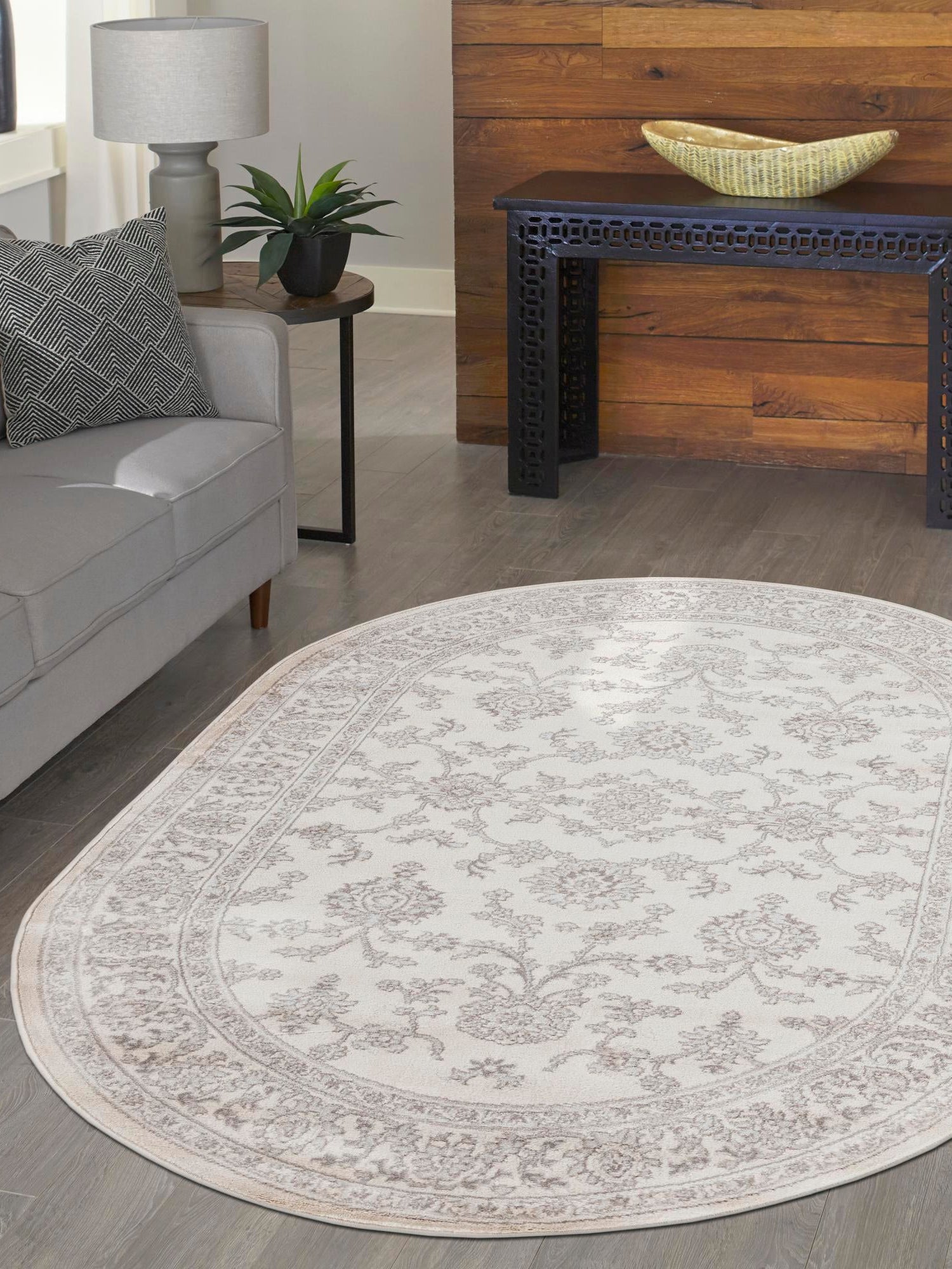 Ivory 7' 10 x 10' Charlotte Oval Area Rug 100% Polypropylene With Jute Backing Traditional Classical Durable Carpet for Living Dining Office Rooms for Sale at Rug Engine