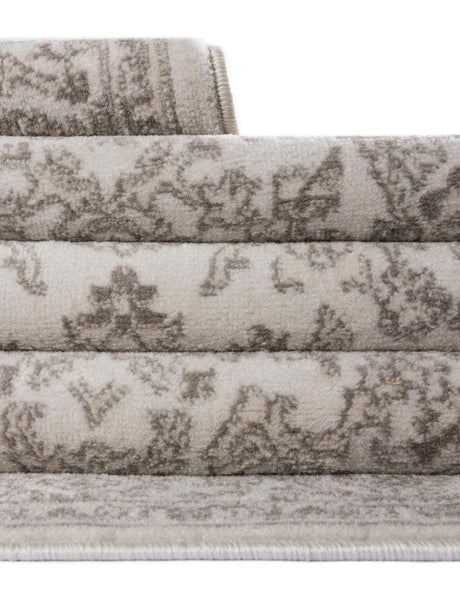 Ivory 5' 3 x 5' 3 Charlotte Octagon Area Rug 100% Polypropylene With Jute Backing Traditional Classical Durable Carpet for Living Dining Office Rooms for Sale at Rug Engine