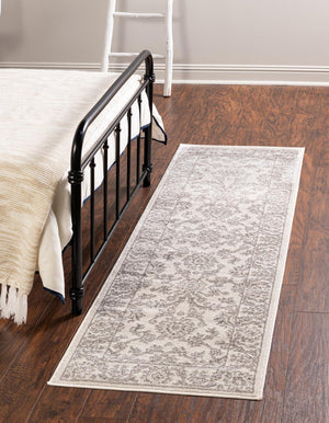 Ivory 3' 1 x 16' 5 Charlotte Runner Area Rug 100% Polypropylene With Jute Backing Traditional Classical Durable Carpet for Living Dining Office Rooms for Sale at Rug Engine