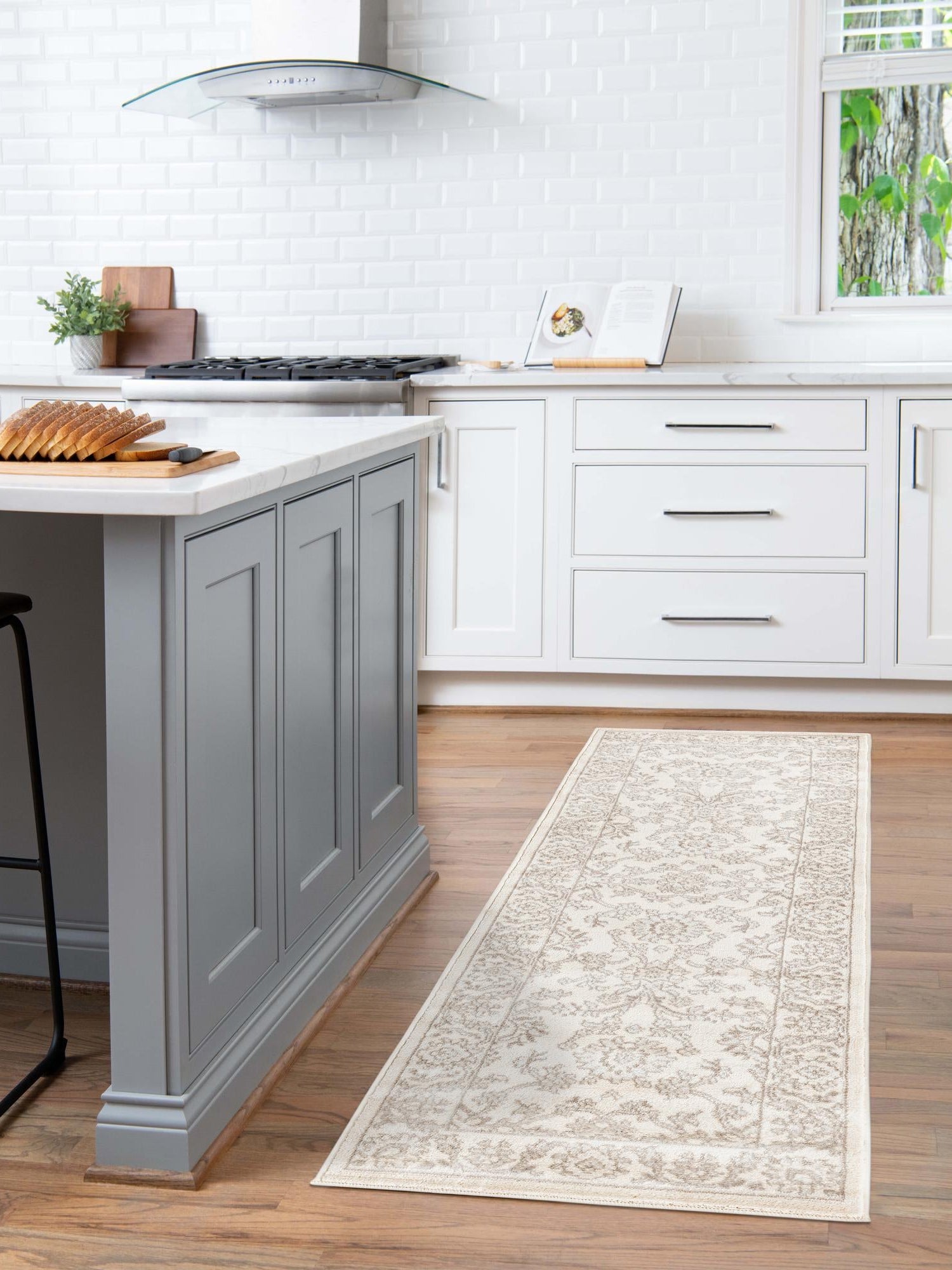 Ivory 2' 7 x 12' Charlotte Runner Area Rug 100% Polypropylene With Jute Backing Traditional Classical Durable Carpet for Living Dining Office Rooms for Sale at Rug Engine