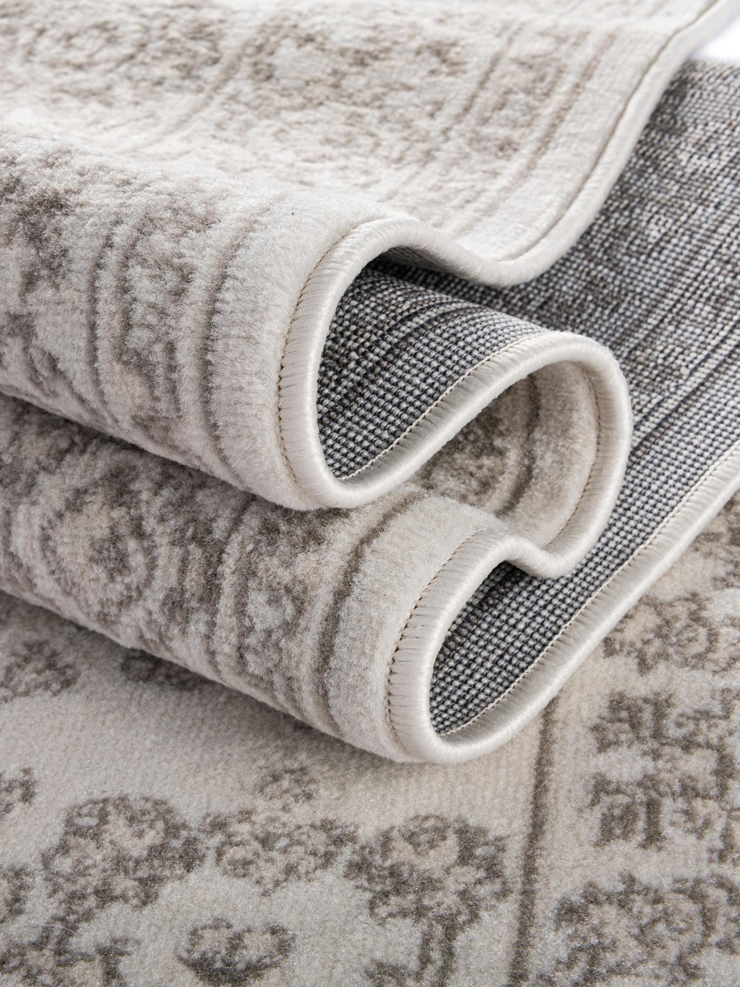 Ivory 2' x 8' Charlotte Runner Area Rug 100% Polypropylene With Jute Backing Traditional Classical Durable Carpet for Living Dining Office Rooms for Sale at Rug Engine