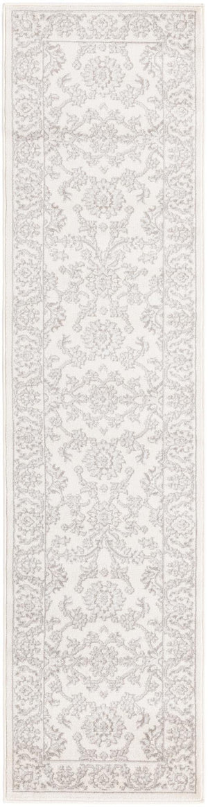 Ivory 2' x 8' Charlotte Runner Area Rug 100% Polypropylene With Jute Backing Traditional Classical Durable Carpet for Living Dining Office Rooms for Sale at Rug Engine